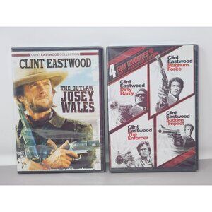 Clint Eastwood DVD The Outlaw Josey Wales & Dirty Harry 4 Film‎ Favorites Set